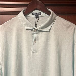 Brand New Peter Millar Ice Aqua Crown Crafted Golf Polo Classic 100% Pima Cotton